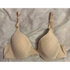 Barely There Beige Stripe Lightly Lined Full Coverage Underwire Bra, 34A
